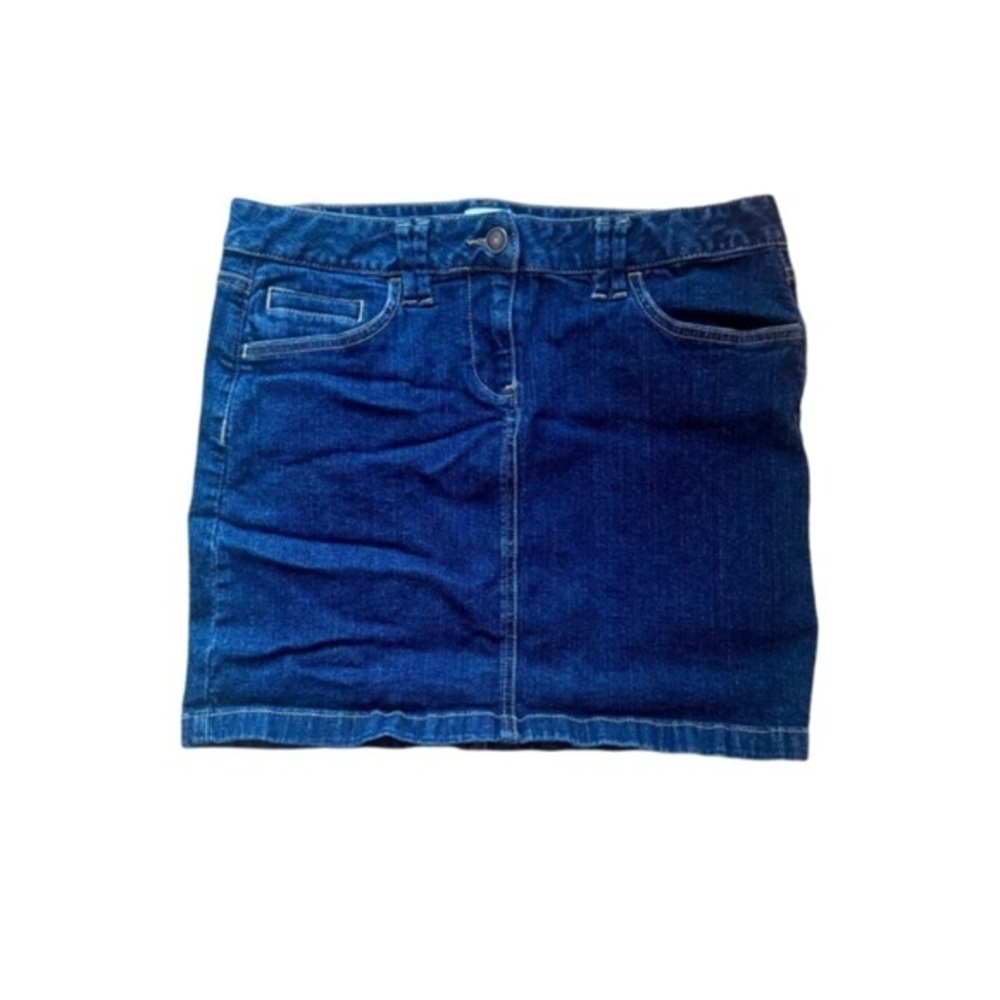 LOFT Dark Blue Denim Mini Skirt